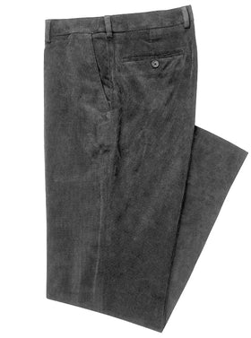 Enro Two Tone Stretch Narrow Wale Corduroy Pants in Charcoal - M1086G099-CHA