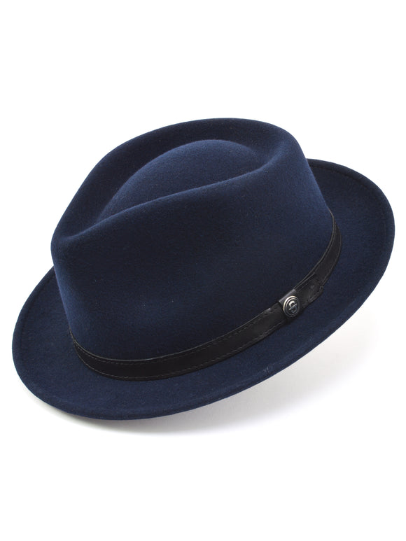 Stetson 100% Wool Felt Prof Hats in Navy