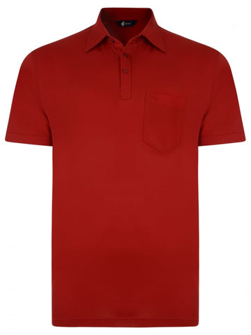 Gabicci Short Sleeve Cotton Blend Polo in Red - G00Z05-RED
