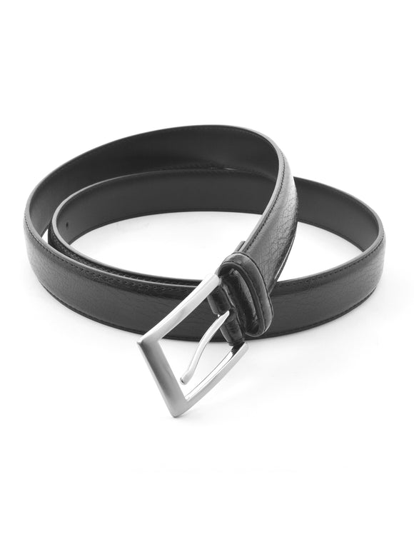 Florsheim Genuine Leather Crackle Grain Men's Belts in Black - Big Man Sizes