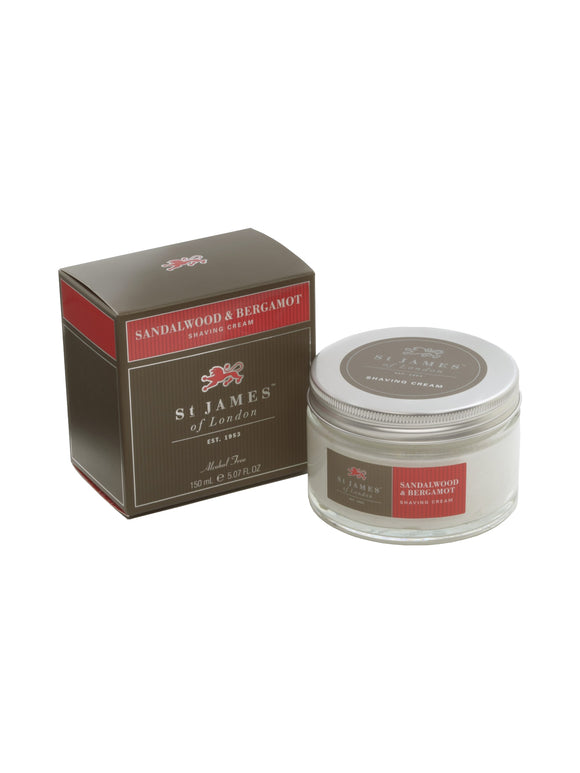 St James of London Sandalwood and Bergamot Shave Cream