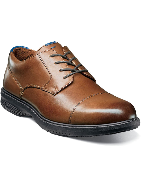 Nunn Bush Melvin Street Cap Toe Oxford Shoes in Tan - Extra Wide Width
