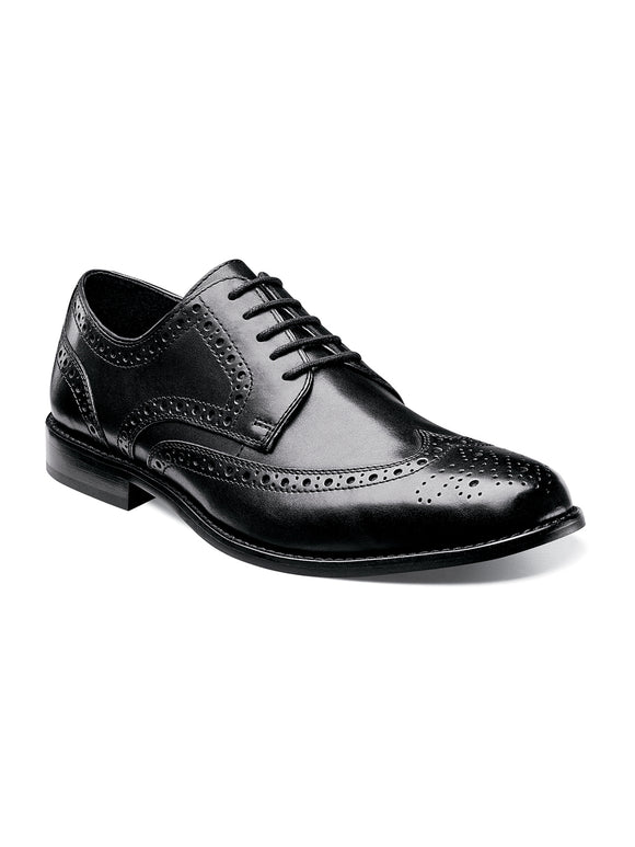 Nunn Bush Nelson Wingtip Oxford Dress Shoe in Black - Medium Width