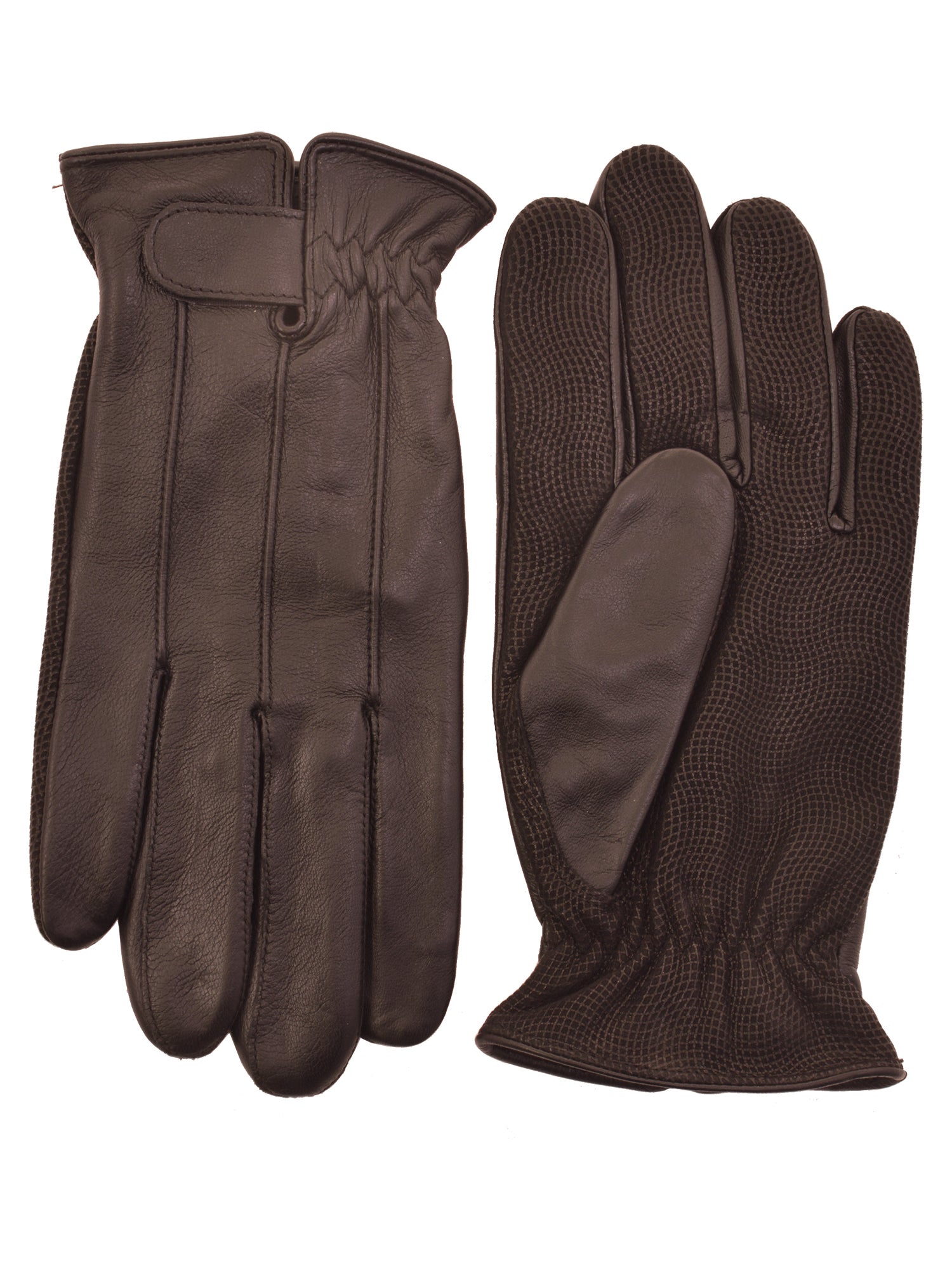 Lauer Sheepskin Leather Driving Gloves by Milwaukee in Brown - 1807-BRN