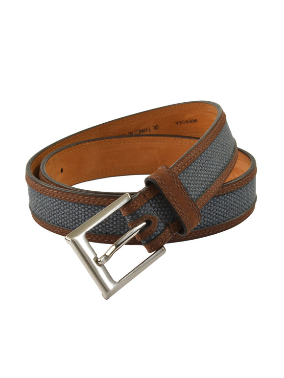Lejon Oil Tanned Nu-Buck Back Nine Belts in Blue - Regular Sizes