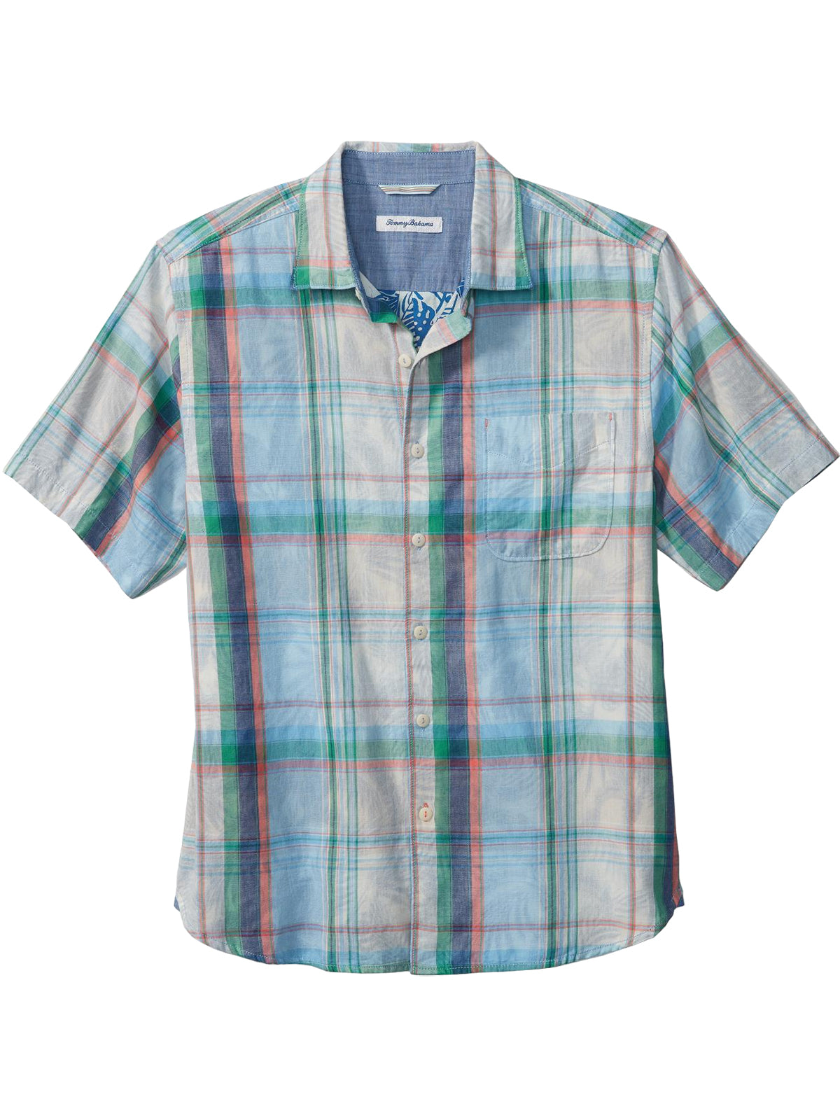 Tommy Bahama 100% Cotton Fronde Dei Marmi Camp Shirts in Blue