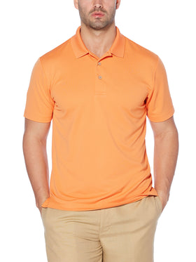 Cubavera Short Sleeve Moisture Wicking Ottoman Polo in Muskmellon