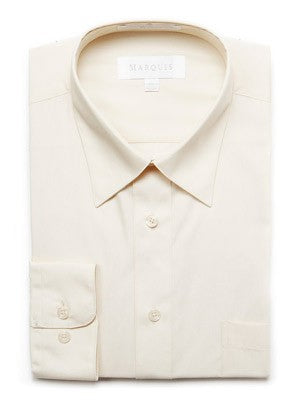 Marquis Men's Cotton Blend Dress Shirts - Regular Sizes - ECRU