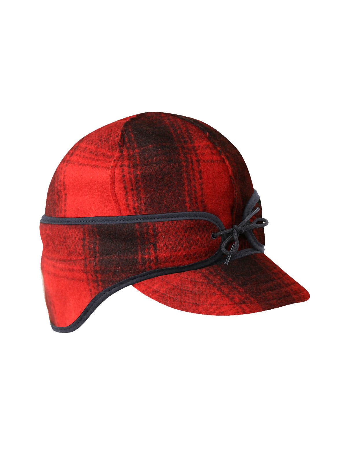 Stormy Kromer Rancher Caps With Ear Band in Black / Red Plaid - 50500-BRD