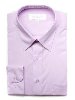 Marquis Men's Cotton Blend Dress Shirts - Regular Sizes - LILAC