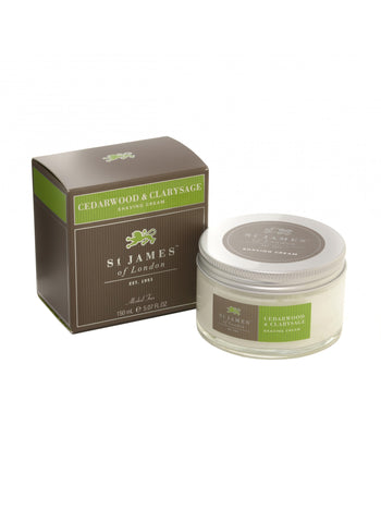St James of London Cedarwood and Clarysage Shave Cream