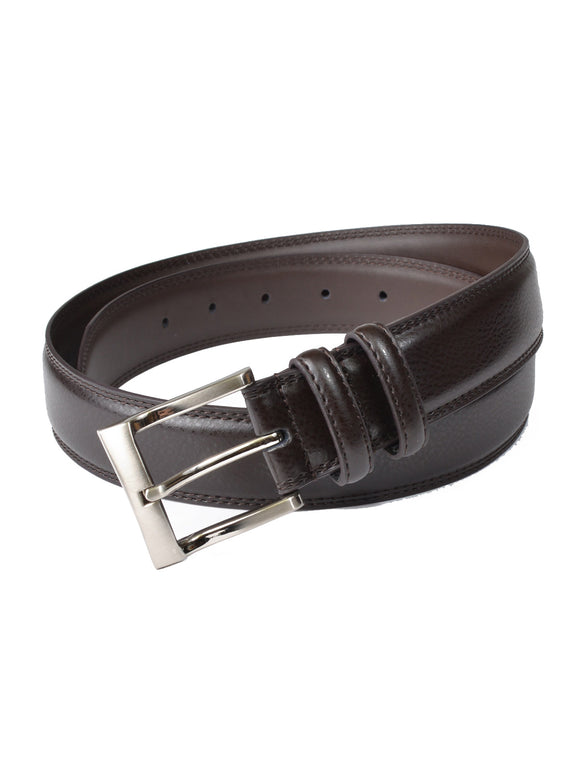 Florsheim Genuine Leather Pebble Grain Dress Belts in Brown - Sizes 46 - 56