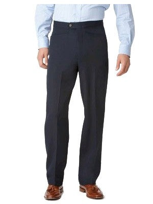 Ascott Browne 100% Polyester Beltless Western Front Pants in Navy - Short Man Sizes