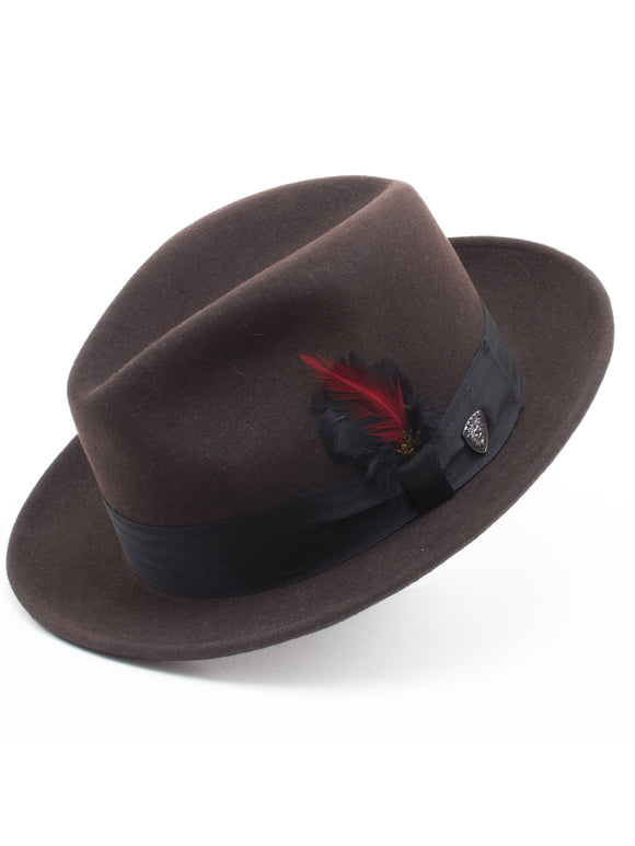 Dobbs 100% Wool Felt Glen Cove Hats in Cordovan