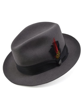 Dobbs 100% Wool Felt Glen Cove Hats in Steel