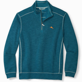 Tommy Bahama Tobago Bay Half Zip Sweater in Blue Allure - Big Man
