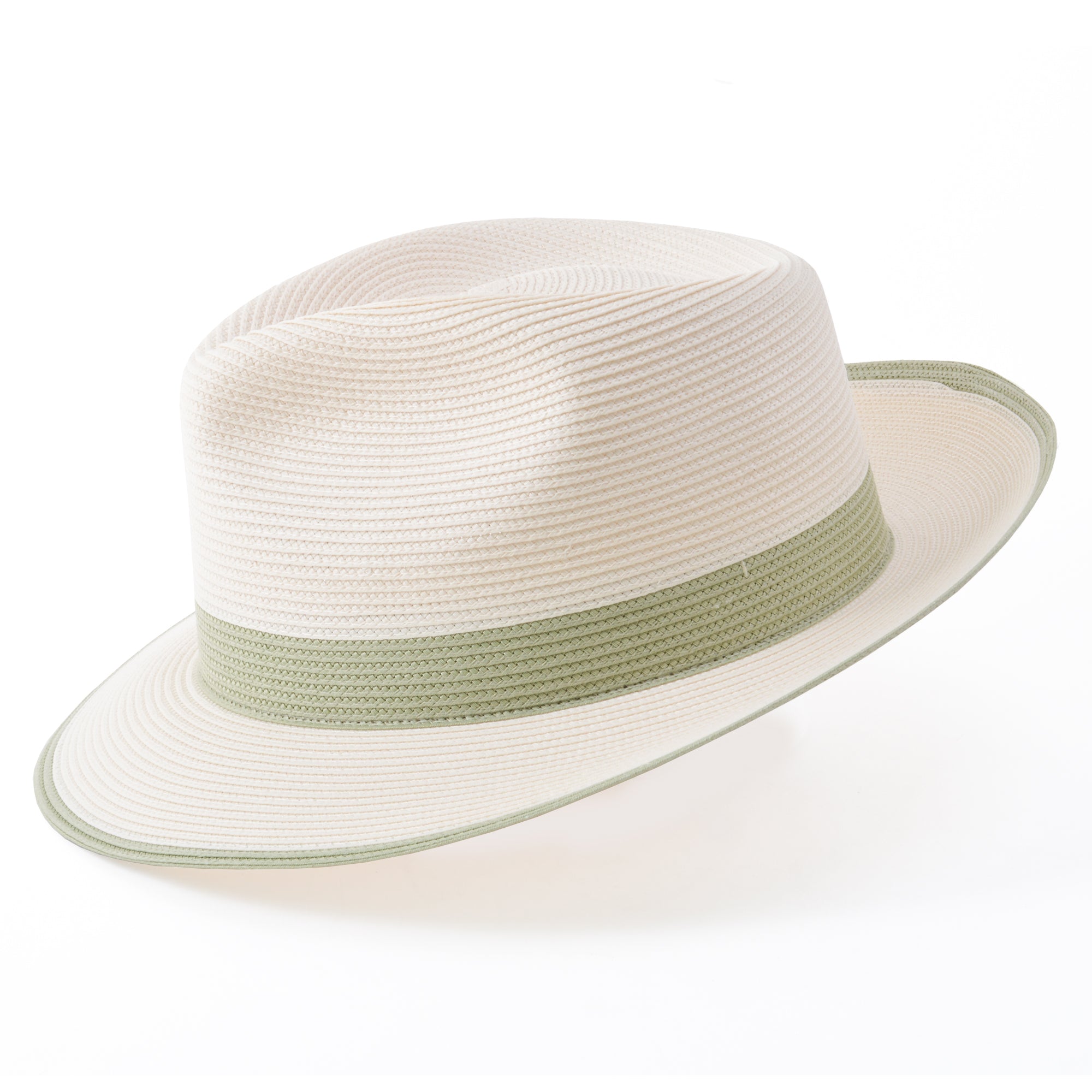 Dobbs Thumbs Up Milan Straw Hat in Ivory/Olive