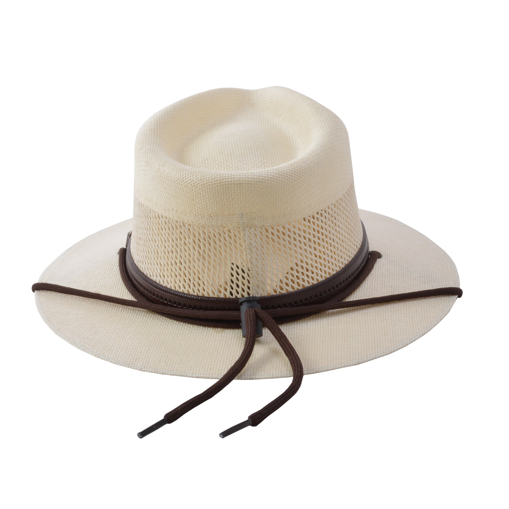 Stetson Afton Vented Canvas Straw Hat in Natural
