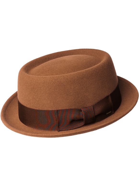 Bailey Darron Wool Pork Pie in Caramel