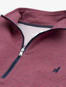 Johnnie-O Homan 1/4 Zip Pullover in Sweet Berry Wine-2