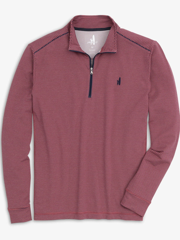 Johnnie-O Homan 1/4 Zip Pullover in Sweet Berry Wine