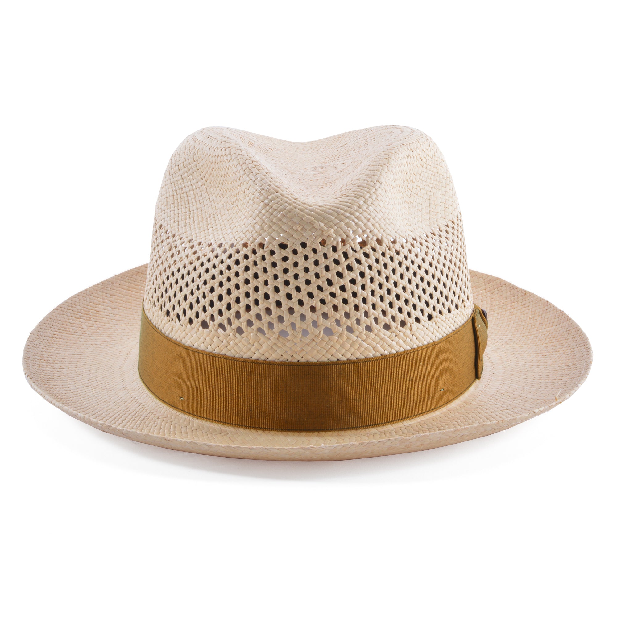 Stetson The Moor Panama Straw Fedora Hat with Hat Box - 0