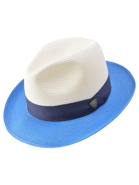 Dobbs Florentine Milan Toledo Straw Hat in Royal