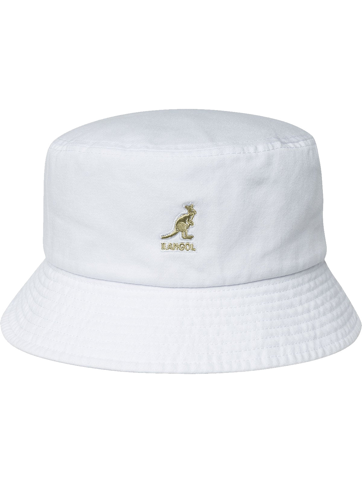 Kangol Washed Cotton Bucket Hat in White