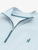 Johnnie-O Homan 1/4 Zip Pullover in White-2