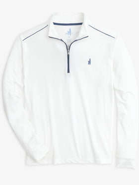 Johnnie-O Lammie 1/4 Zip Pullover in White